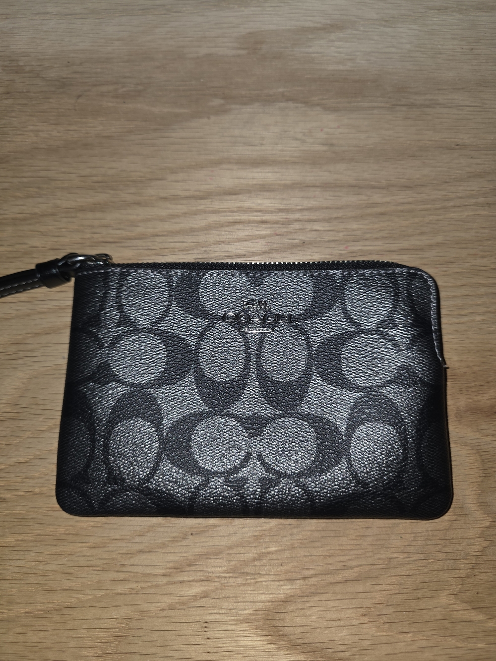 Coach Black Signature Wristlet